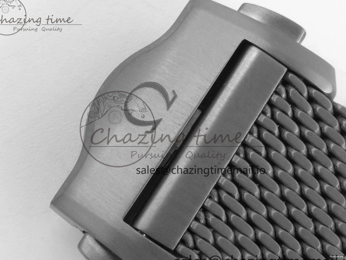 0329 OdorResistant Seamaster 300M Diver Titanium Bronze Gold VSF 1:1 Best Edition Green Dial on Titanium Mesh Bracelet A 7660